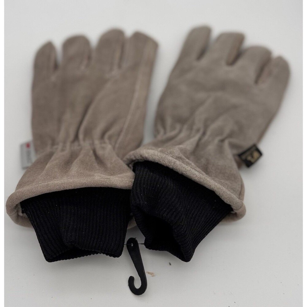 Wells Lamont Suede Insulated Gloves Men’s L Beige 3M Thinsulate Wrist Solid